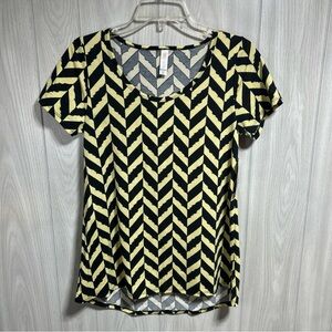LuLaRoe NWT Yellow And Black Short Sleeve Classic T Size XS